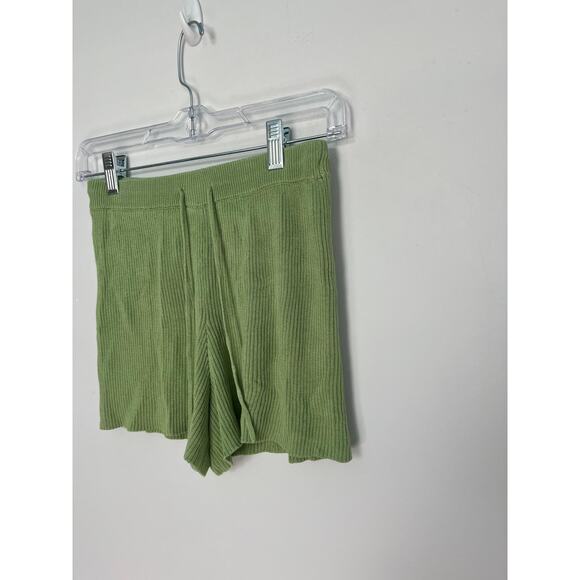 Callahan‎ Knitwear Two Piece Set Women S Ribbed Green Button Top Shorts - Picture 10 of 11